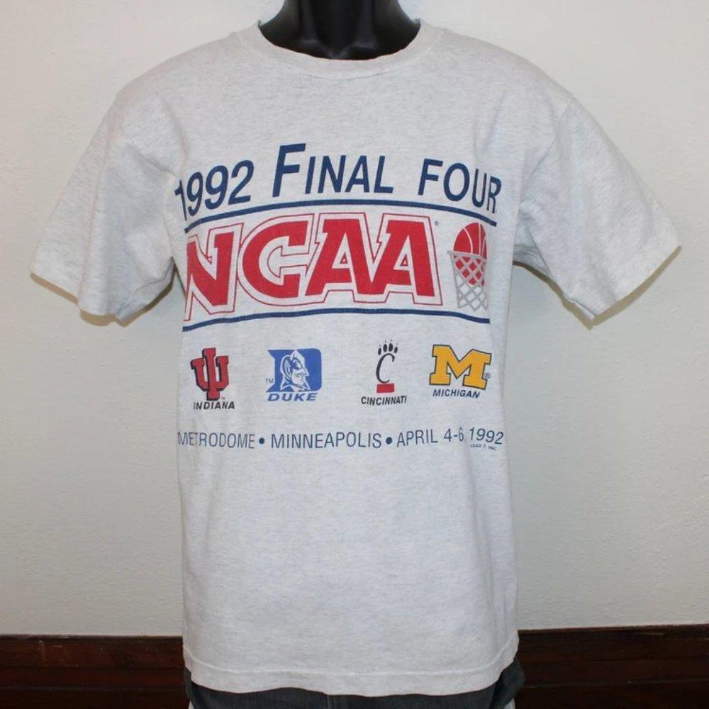 90S 1992 Final Four Light Gray March Madness Fab Five Shirt
